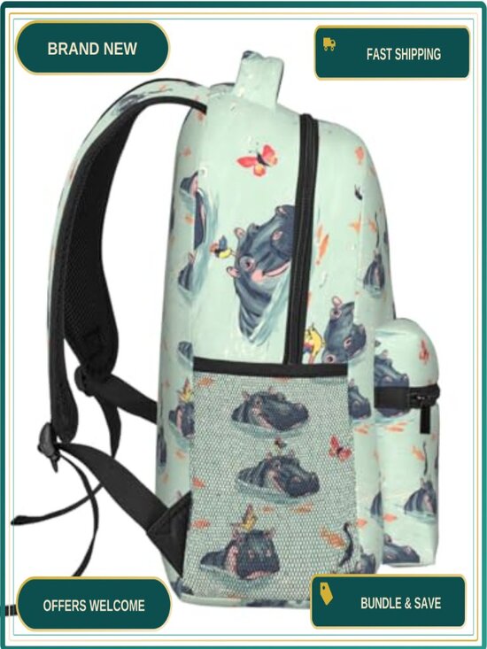 Lightweight Polyester Laptop Backpack Padded Straps for School Travel Hiking main image 6